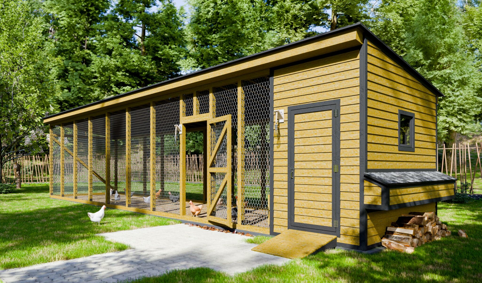Beautiful view of Easy Backyard Chicken Coop Plans For Beginners