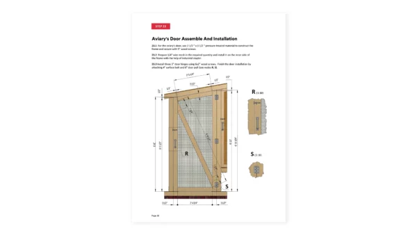 17x6 chicken coop door assembly