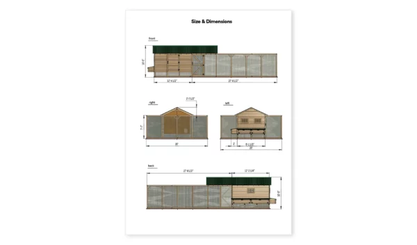 39x19 chicken coop dimensions