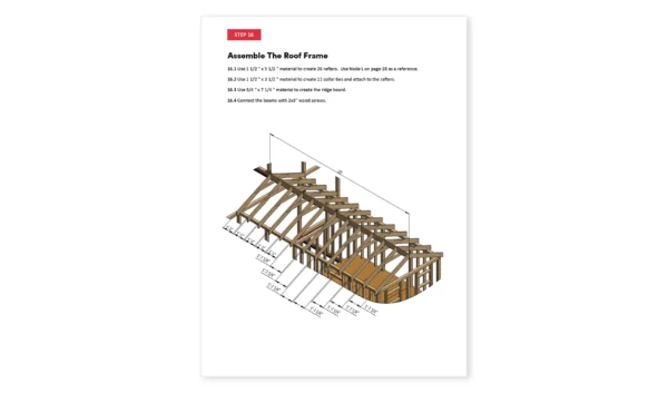 39x19 chicken coop roof framing