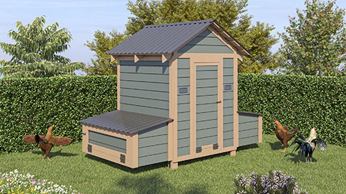 The Cheery Green Chicken Shed plan