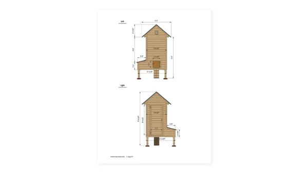 5x10 gable chicken coop dimensions