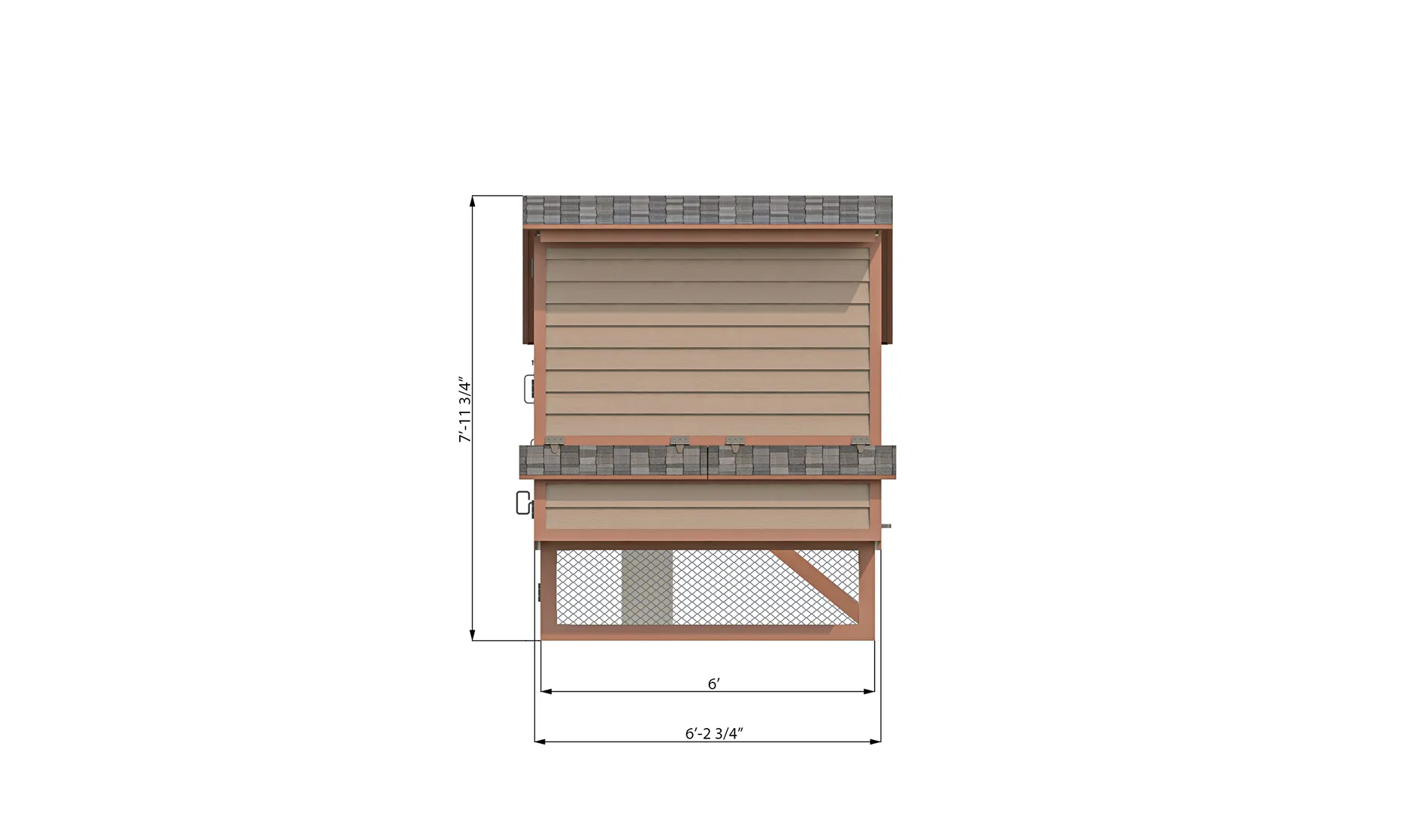 17x6 Medium Chicken Coop & Run Plans For 12 Chickens - Easy Coops™