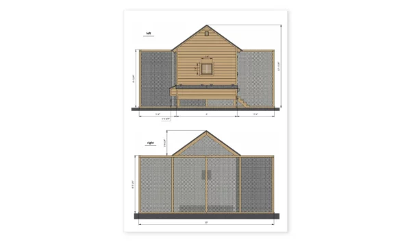 40x20 chicken coop dimensions
