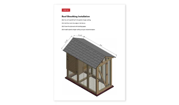 4x8 chicken coop roof sheathing