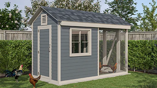 6x12 chicken house and run