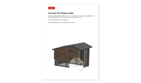 4x6 chicken coop ladder installation