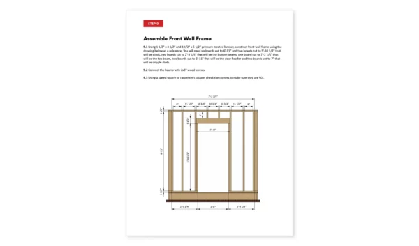 8x12 chicken coop front wall framing