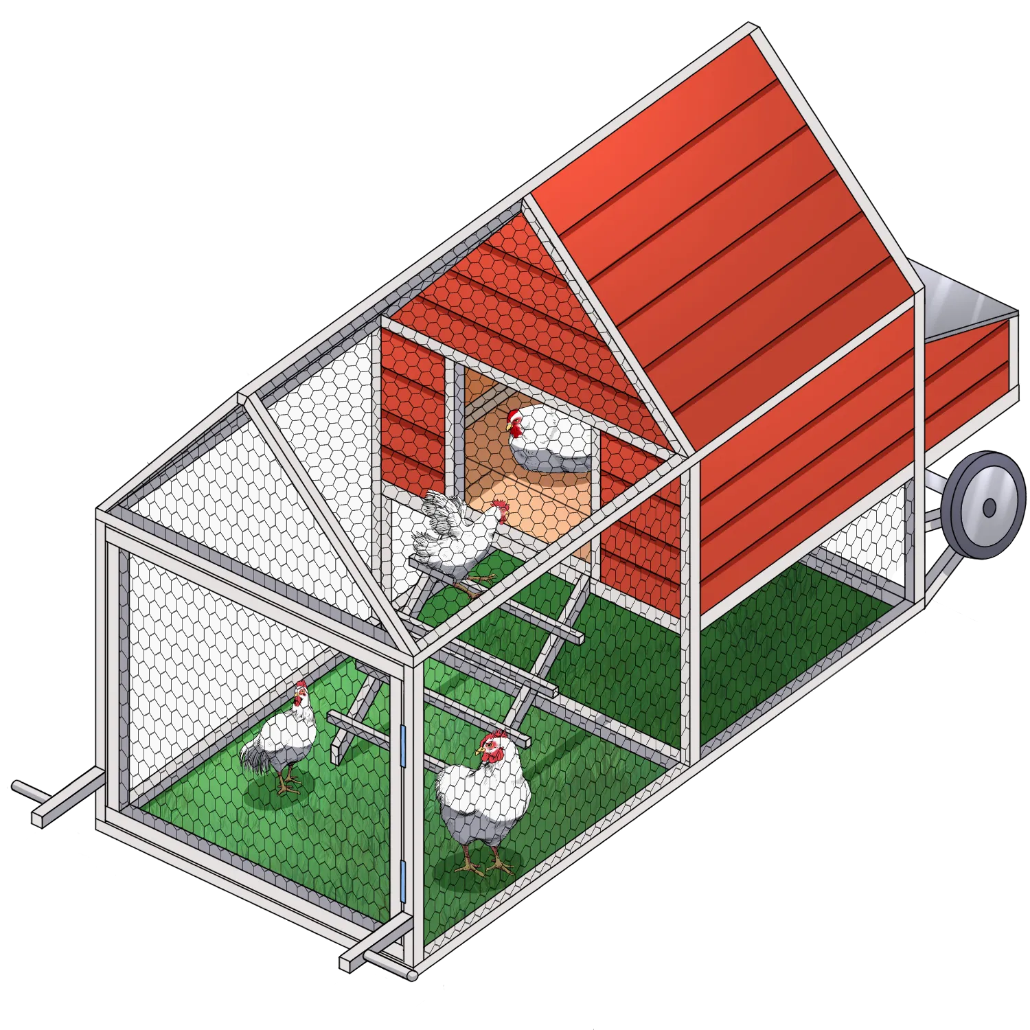 Movable Chicken Coop Tractor