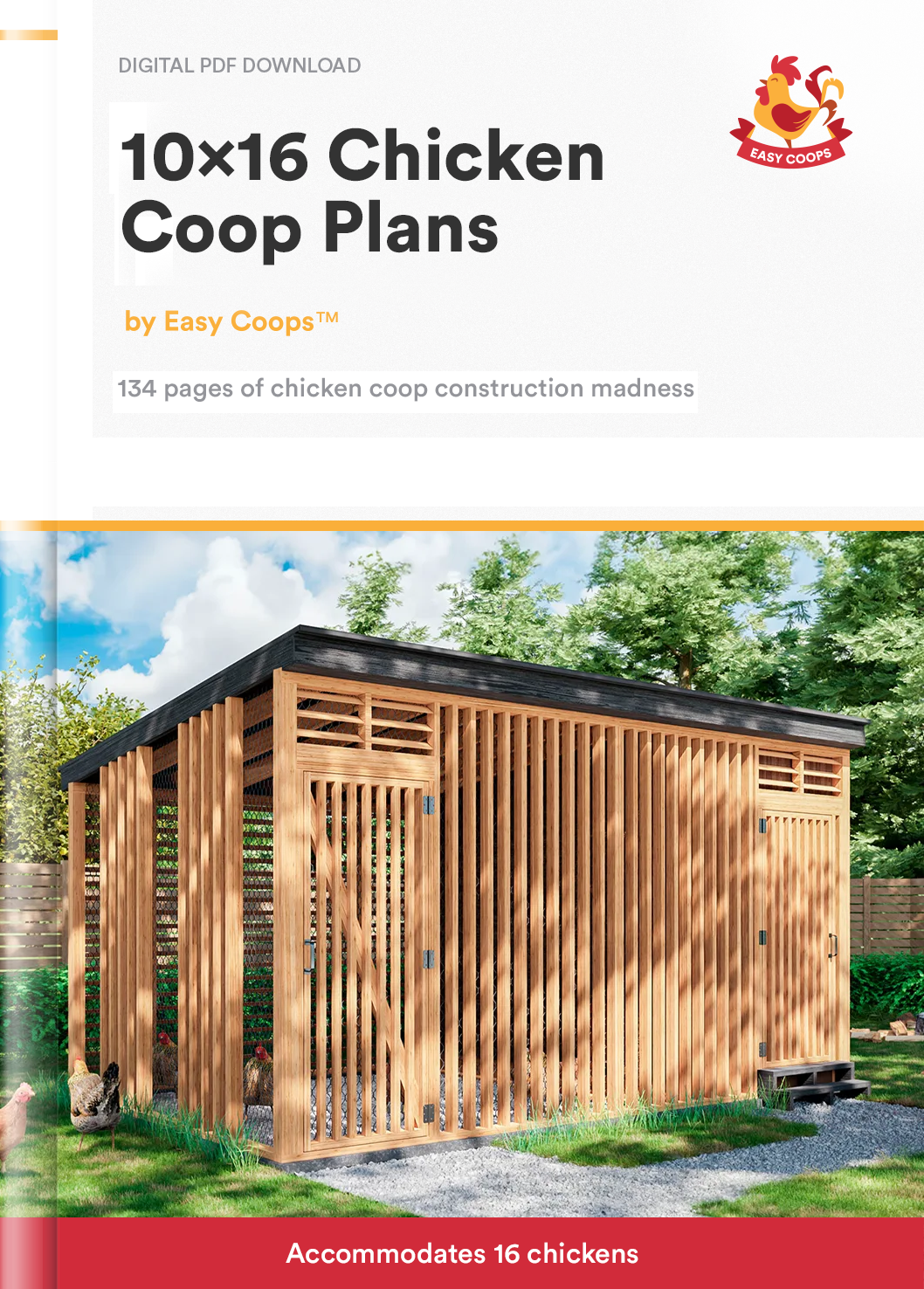 10x16 chicken coop plans product