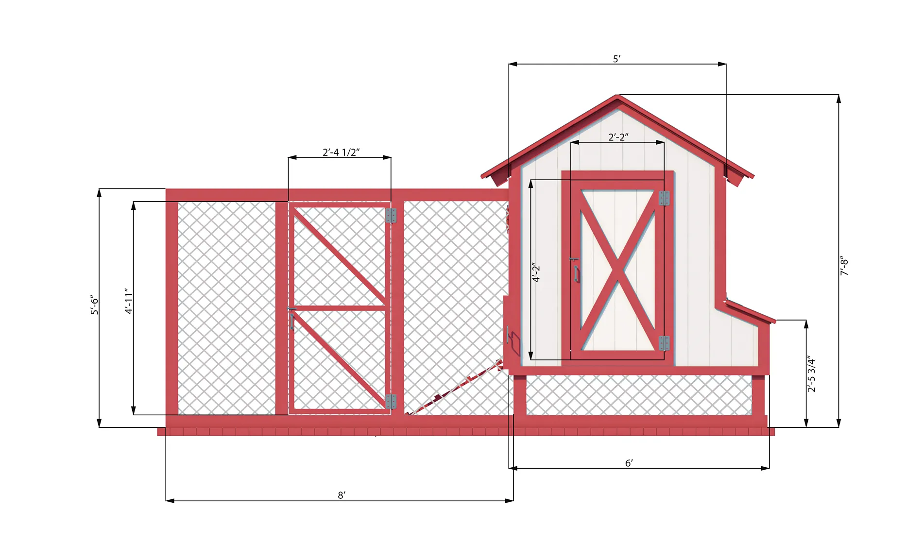 Barn Style Chicken Coop With Run Plans For 12 Chickens - Easy Coops™
