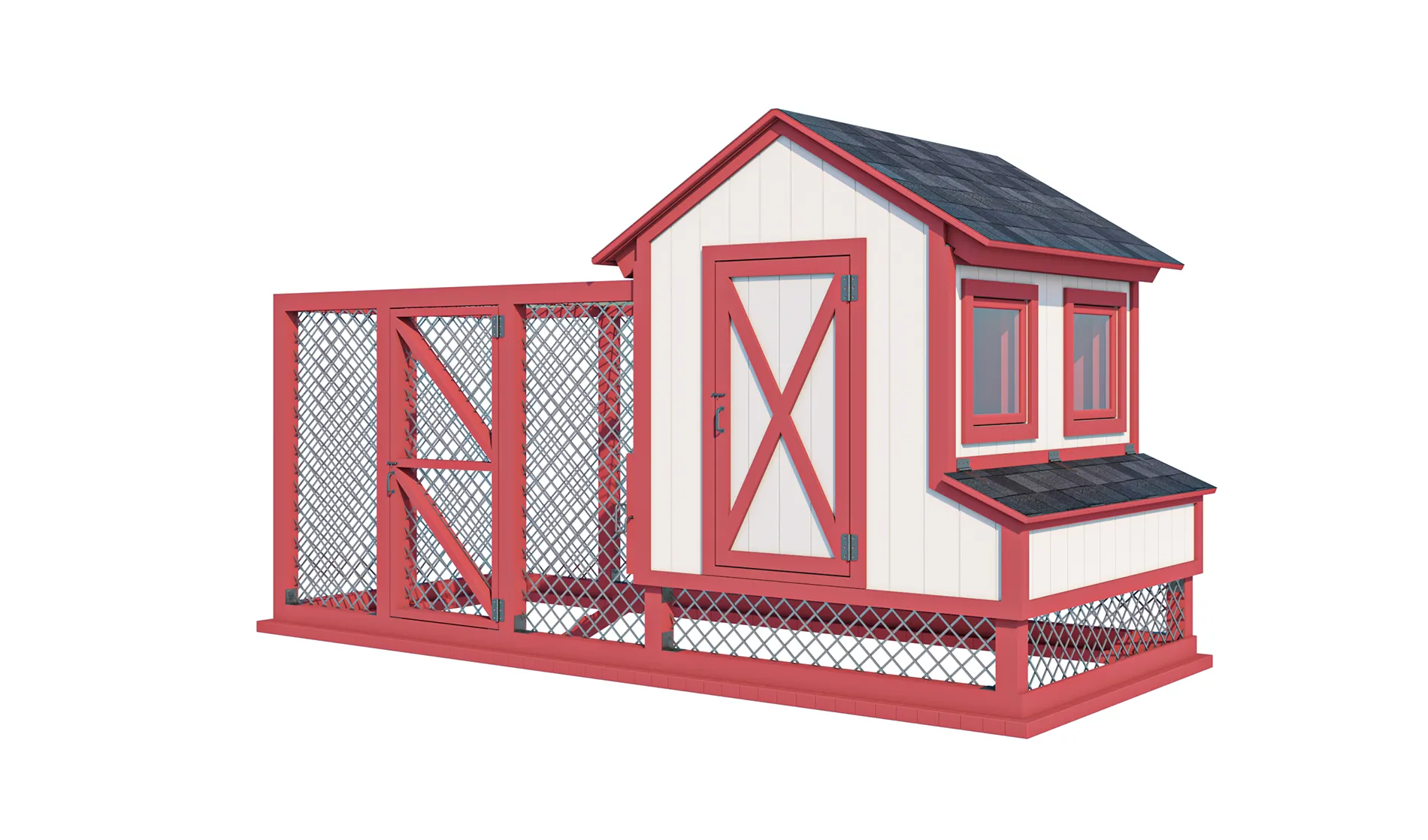 Barn Style Chicken Coop With Run Plans For 12 Chickens - Easy Coops™