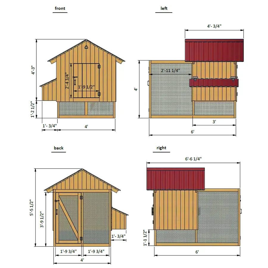 chicken coop dimensions